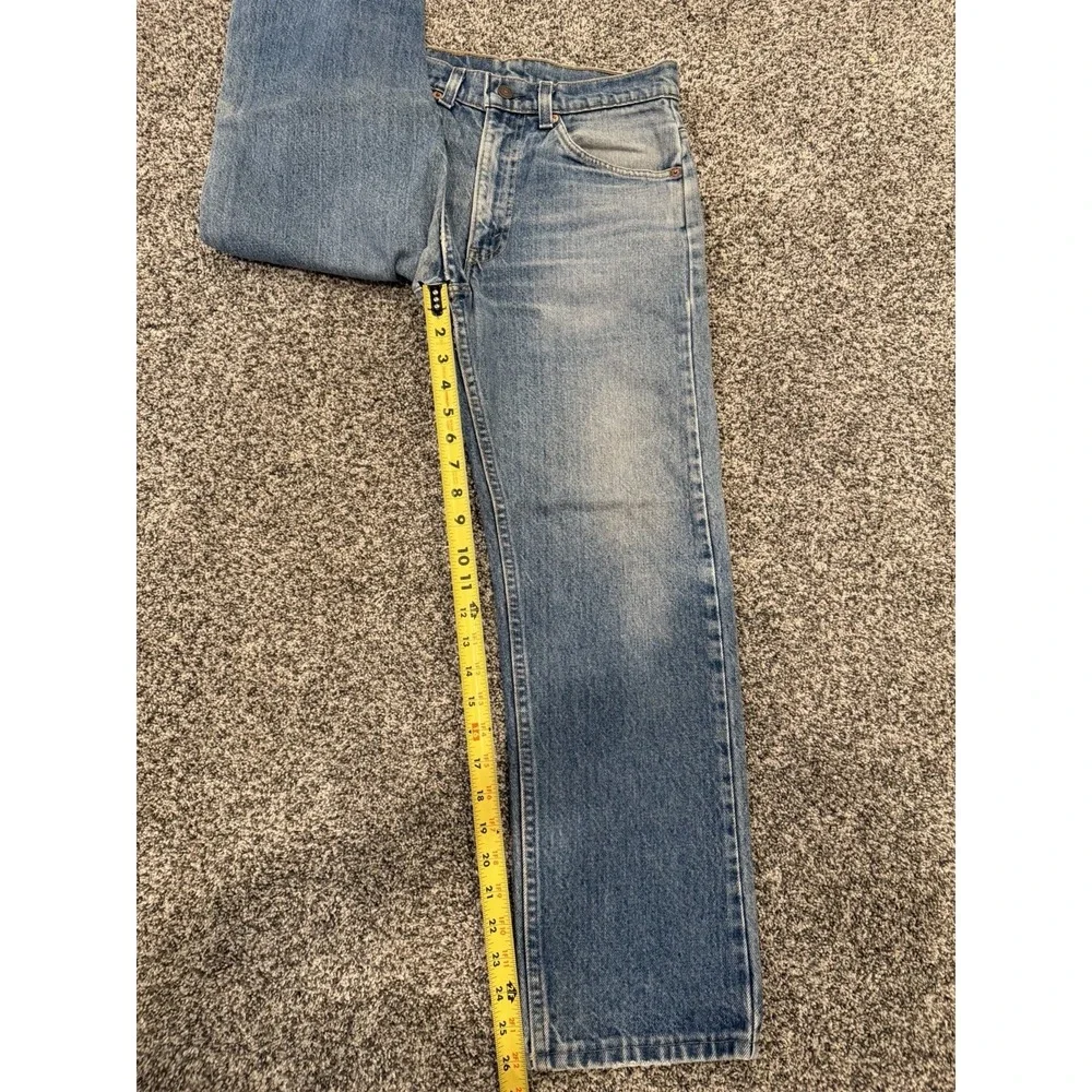 Vintage 1990 Levi's 505 Orange Tab Denim Jeans USA Made Regular Straight 30x27